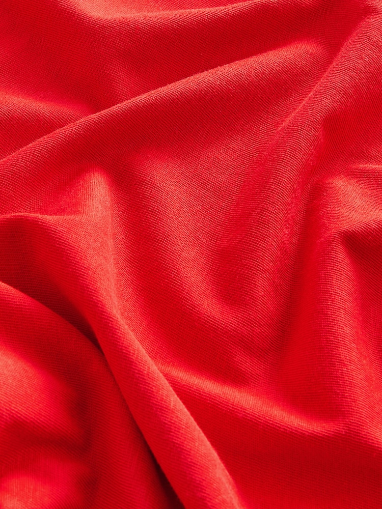 Red Essential Pure Cotton Short Sleeve Crew Neck T-Shirt - Image 6 of 6
