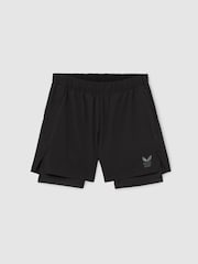 Reiss Black 2 In 1 Short Reiss | Castore 2-in-1 Technical Training Shorts - Image 2 of 10