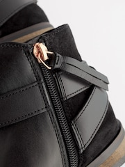 Black Wide Fit (G) Leather Ankle Boots - Image 10 of 11