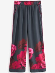 B by Ted Baker Teal Blue Floral Satin Button Through Pyjamas Set - Image 13 of 14