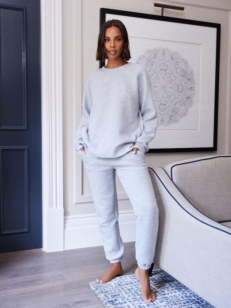 Grey Textured Joggers - Image 2 of 5