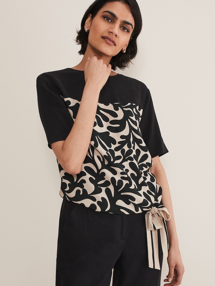 Phase Eight Neutral Arie Side Tie Top - Image 1 of 6