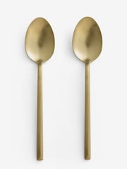 Gold 2 Piece Serve Spoon Valencia Stainless Steel Serve Spoon Set - Image 2 of 3