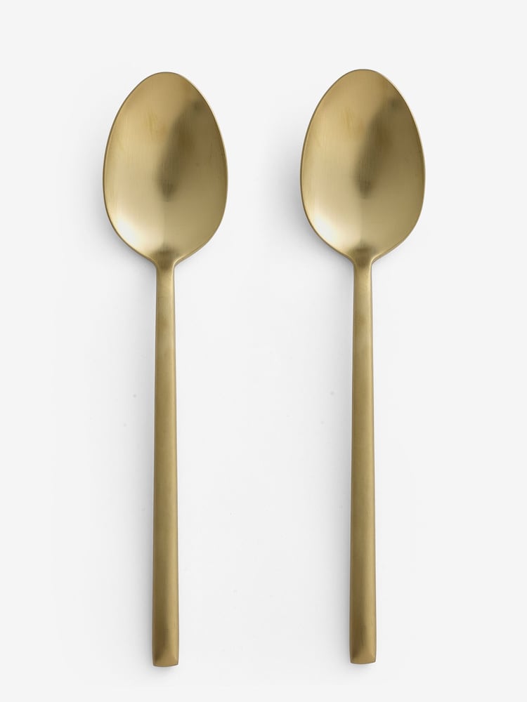 Gold 2 Piece Serve Spoon Valencia Stainless Steel Serve Spoon Set - Image 2 of 3