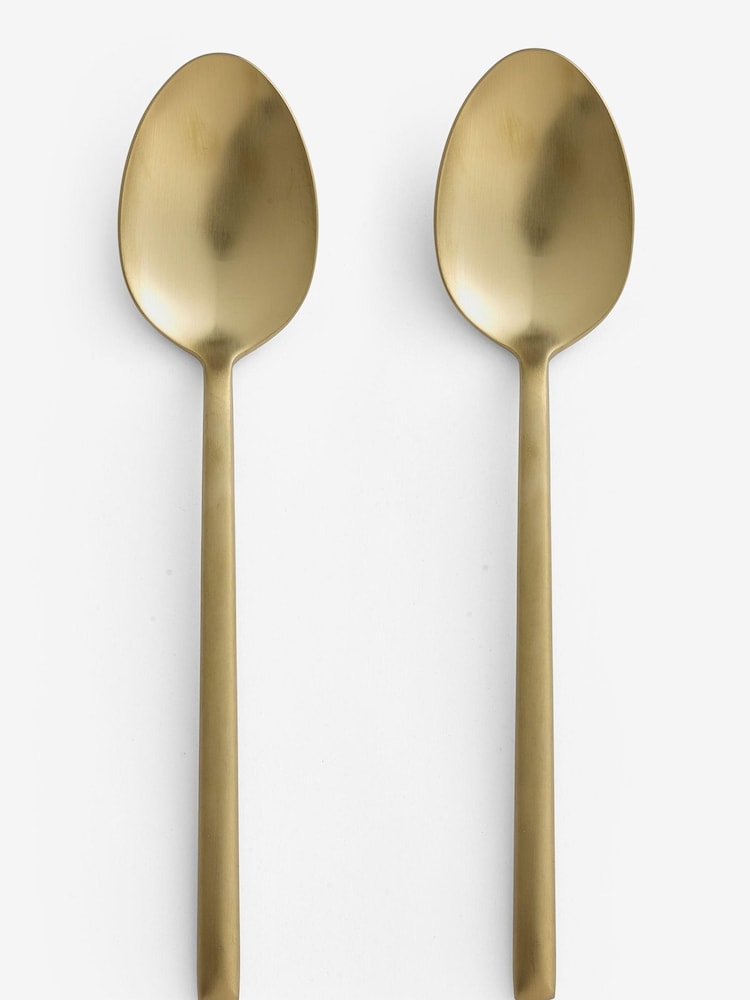 Gold 2 Piece Serve Spoon Valencia Stainless Steel Serve Spoon Set - Image 3 of 3