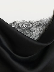 River Island Black Lace Cowl Neck Slip Dress - Image 5 of 5