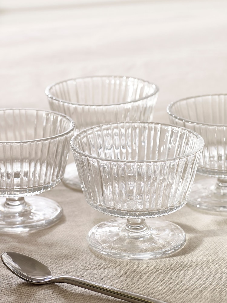 Set of 4 Clear Glass Trifle Dessert Bowls - Image 1 of 3