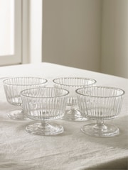 Set of 4 Clear Glass Trifle Dessert Bowls - Image 2 of 3