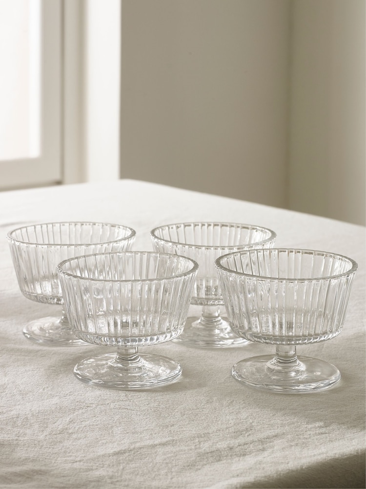 Set of 4 Clear Glass Trifle Dessert Bowls - Image 2 of 3