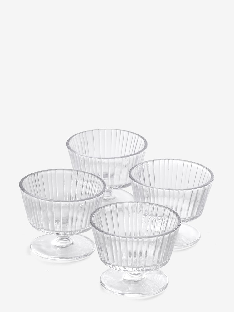 Set of 4 Clear Glass Trifle Dessert Bowls - Image 3 of 3