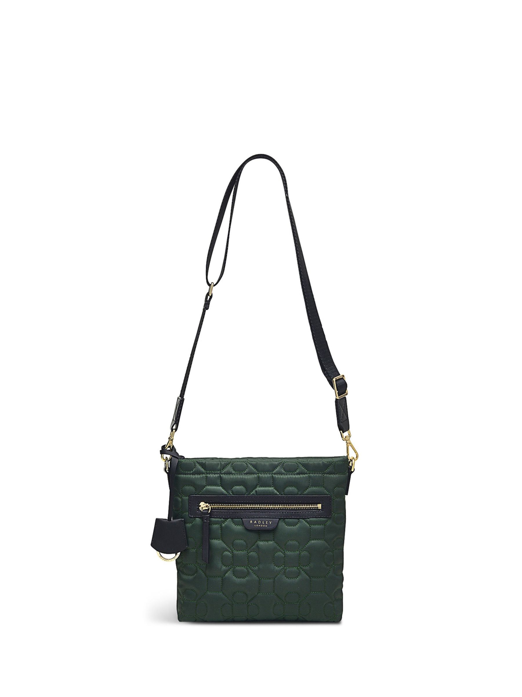 Buy Radley London Green Finsbury Park Flower Quilt Small Ziptop Crossbody Bag from Next Oman