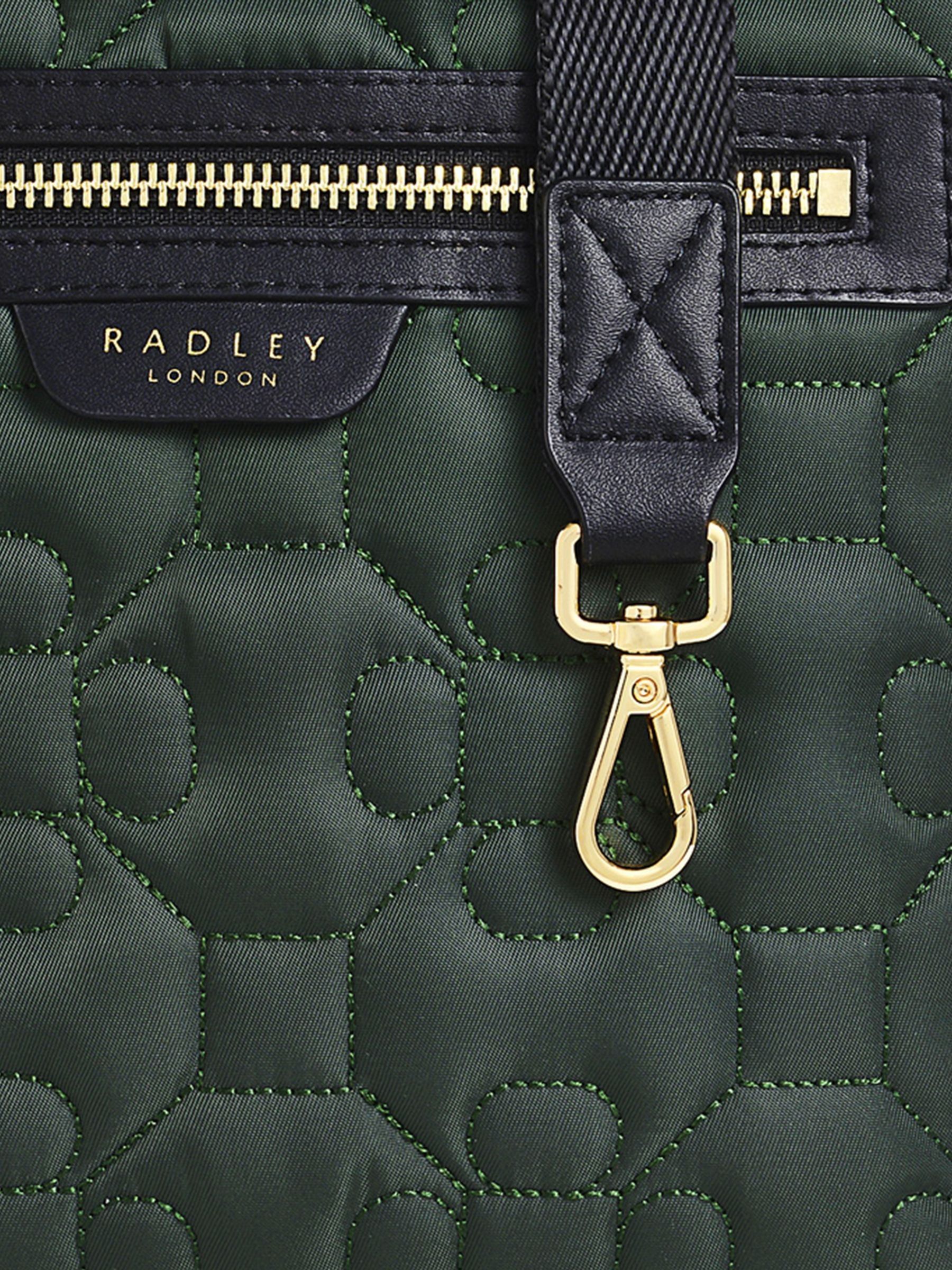 Buy Radley London Green Finsbury Park Flower Quilt Small Ziptop Crossbody Bag from Next Luxembourg