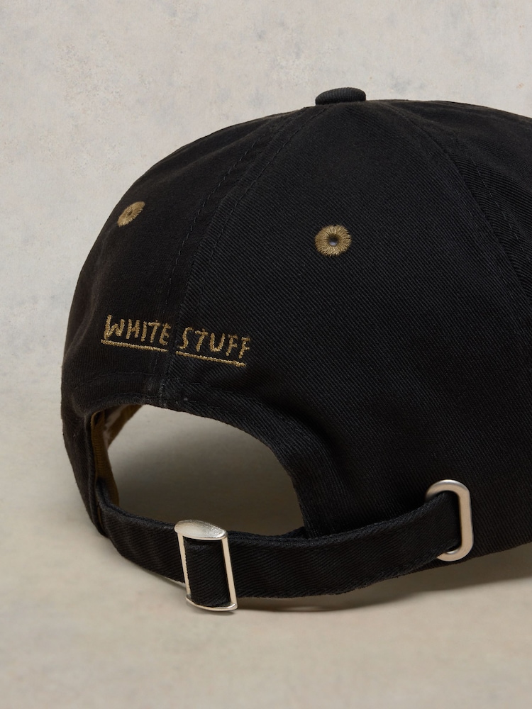 White Stuff Black 100% Cotton Baseball Cap - Image 2 of 2 White Stuff Black 100% Cotton Baseball Cap - Image 2 of 2
