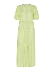 Whistles Green Link Check Trapeze Dress - Image 1 of 4