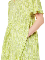 Whistles Green Link Check Trapeze Dress - Image 3 of 4