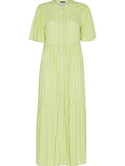 Whistles Green Link Check Trapeze Dress - Image 4 of 4