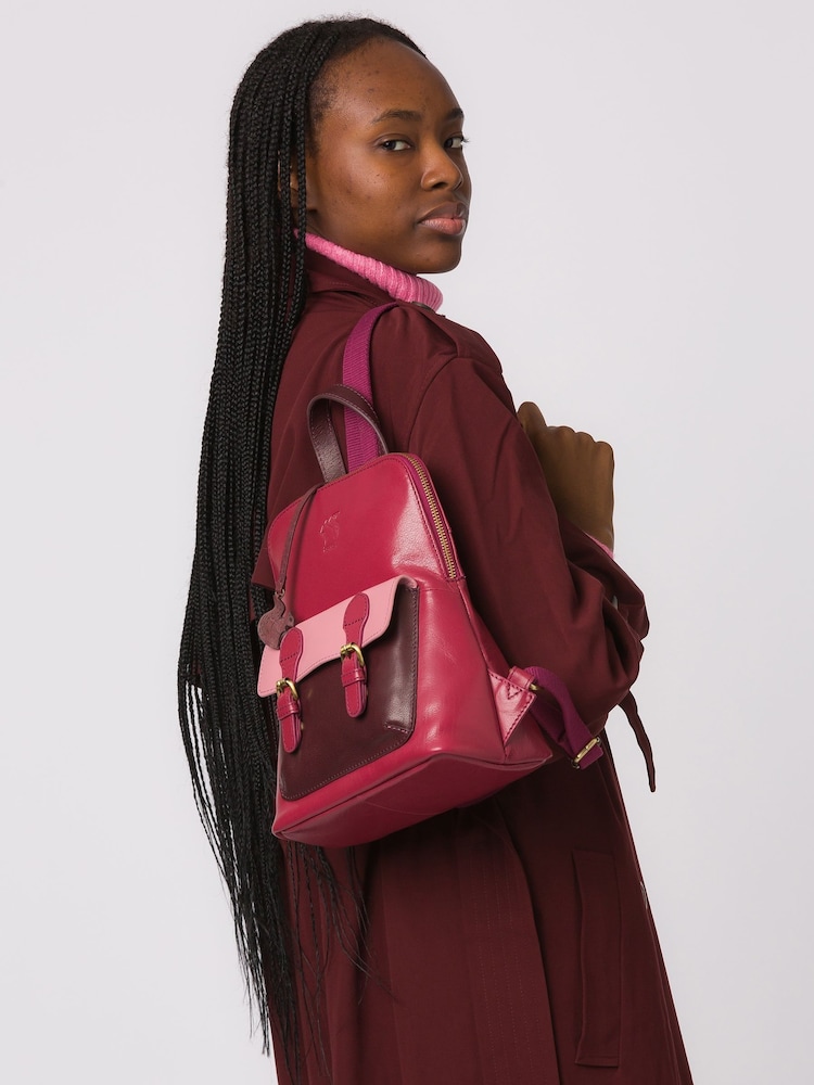 Blush Orquídea Plum - Conkca de couro Kendal Backpack - Imagem 1 de 6