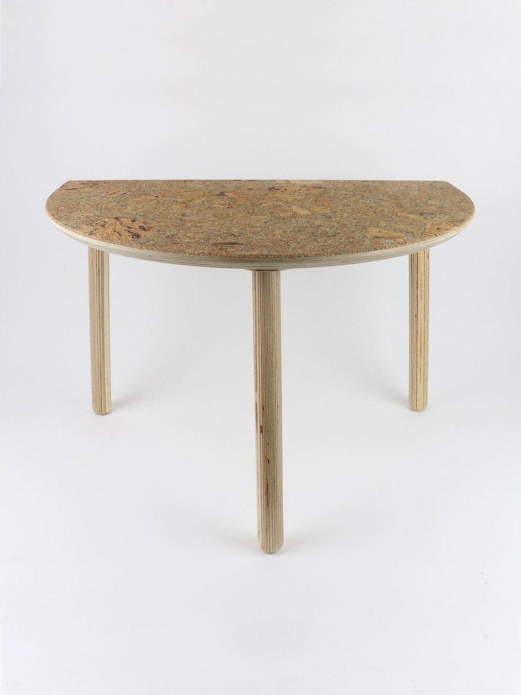 Liga Natural Cork Half Moon Table - Image 2 of 3