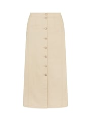 F&F FW Bridge Octavia Neutral Denim Midi Skirt - Image 7 of 7