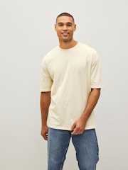 Ecru Natural Relaxed Fit Essential Crew Neck T-Shirt - Image 1 of 6