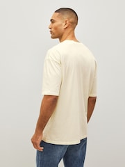 Ecru Natural Relaxed Fit Essential Crew Neck T-Shirt - Image 2 of 6