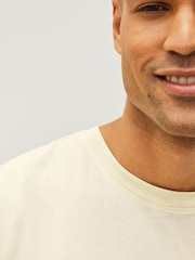 Ecru Natural Relaxed Fit Essential Crew Neck T-Shirt - Image 3 of 6