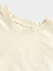 Ecru Natural Relaxed Fit Essential Crew Neck T-Shirt - Image 5 of 6