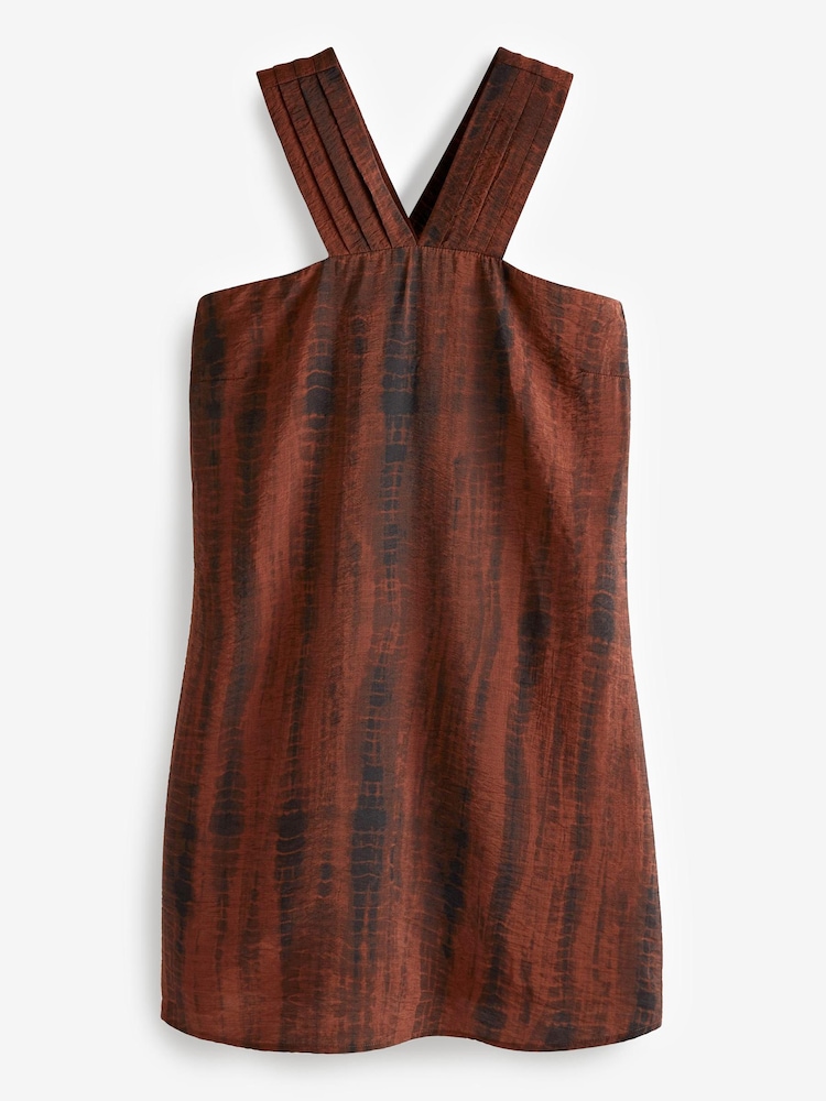 Brown Tie Dye Mini Dress - Image 5 of 5