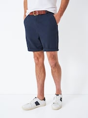 Темно-синий - Crew Clothing Classic 100% Cotton Bermuda Chino Shorts - Изображение 1 из 4