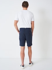 Темно-синий - Crew Clothing Classic 100% Cotton Bermuda Chino Shorts - Изображение 2 из 4