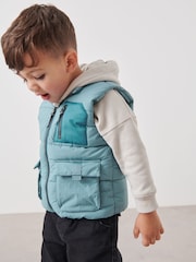 Mineral Blue Padded Gilet (3mths-10yrs) - Image 1 of 6
