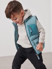 Mineral Blue Padded Gilet (3mths-10yrs) - Image 2 of 6