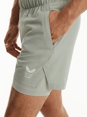 Reiss Light Green 2 In 1 Graphic Short Reiss | Castore 2-in-1 Technical Training Shorts - Image 6 of 12