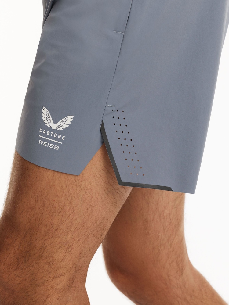 Reiss Blue 5 Deep Split Short Reiss | Castore 5-Inch Training Shorts - Image 1 of 9