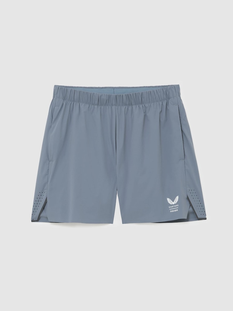 Reiss Blue 5 Deep Split Short Reiss | Castore 5-Inch Training Shorts - Image 2 of 9