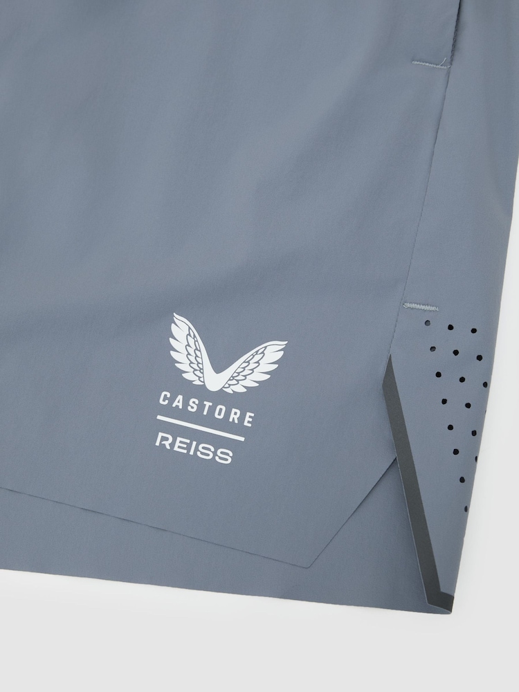Reiss Blue 5 Deep Split Short Reiss | Castore 5-Inch Training Shorts - Image 9 of 9