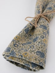 Laura Ashley Set of 4 Yellow Daniela Napkins - Image 4 of 4