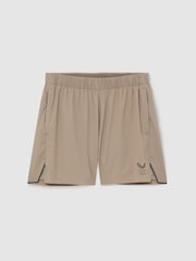Reiss Beige 5 Deep Split Short Reiss | Castore 5-Inch Training Shorts - Image 2 of 10