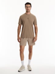 Reiss Beige 5 Deep Split Short Reiss | Castore 5-Inch Training Shorts - Image 4 of 10