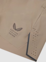 Reiss Beige 5 Deep Split Short Reiss | Castore 5-Inch Training Shorts - Image 7 of 10