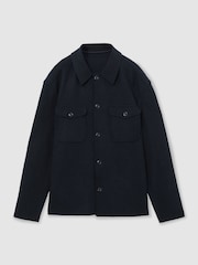 Reiss Quixote Wool Twin-Pocket Button-Through Overshirt - Bild 2 von 8