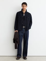 Reiss Quixote Wool Twin-Pocket Button-Through Overshirt - Bild 3 von 8