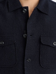 Reiss Quixote Wool Twin-Pocket Button-Through Overshirt - Bild 7 von 8