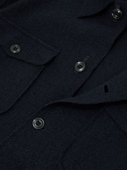 Reiss Quixote Wool Twin-Pocket Button-Through Overshirt - Bild 8 von 8