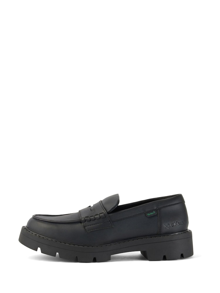 Kickers Black Womens Vegan Kori Loafers - Image 1 of 13