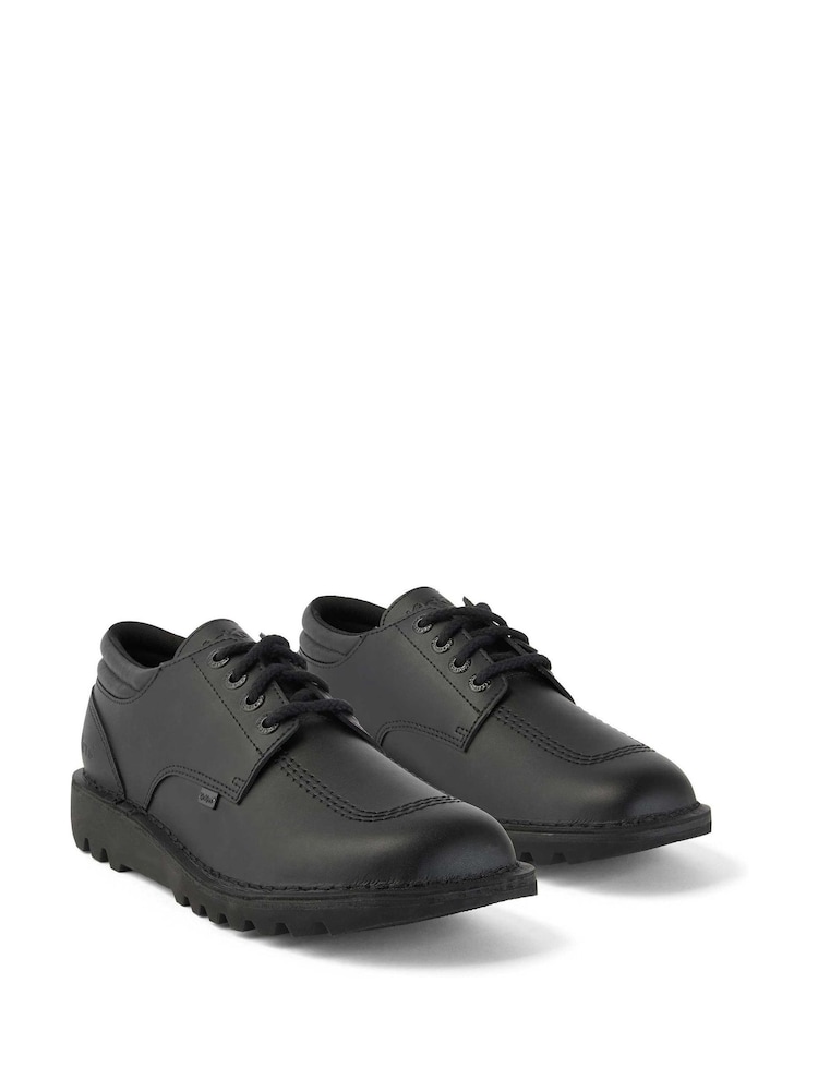 Kickers Black Lo Padded Leather Shoes - Image 1 of 13