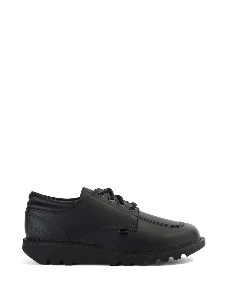 Kickers Black Lo Padded Leather Shoes - Image 2 of 13