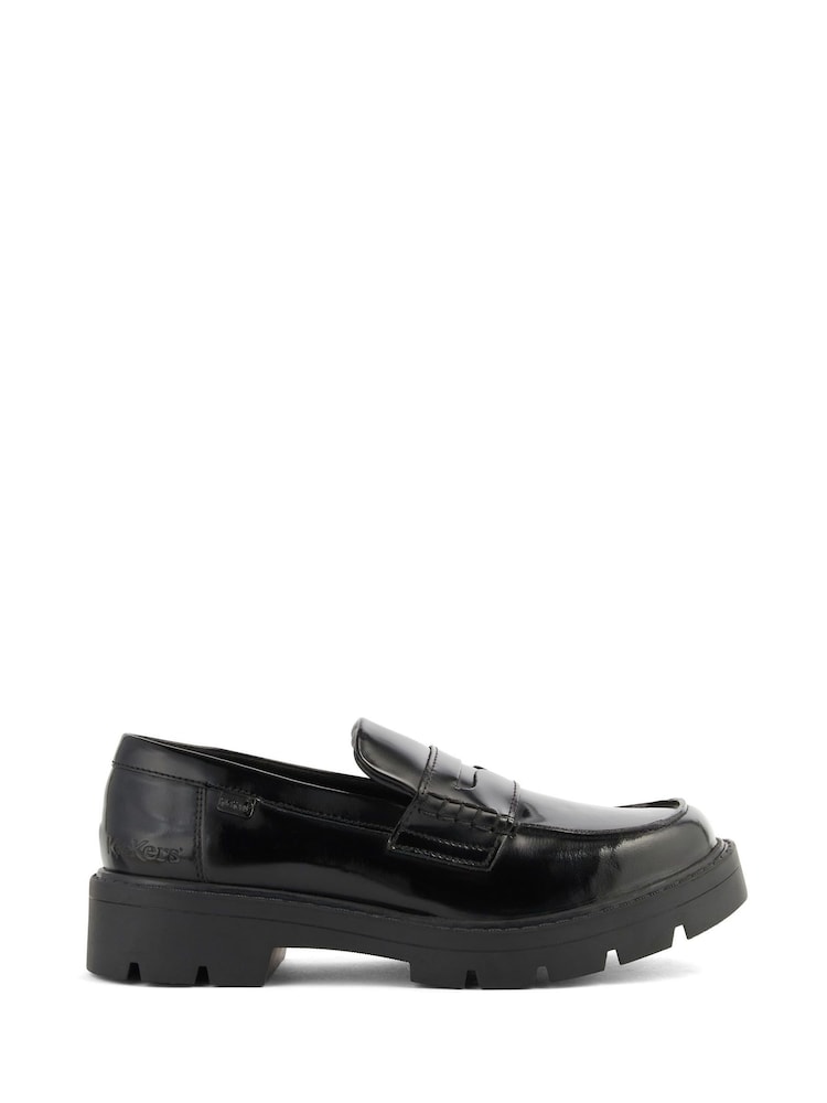 Kickers Black Womens Kori Leather Loafers - Image 1 of 8