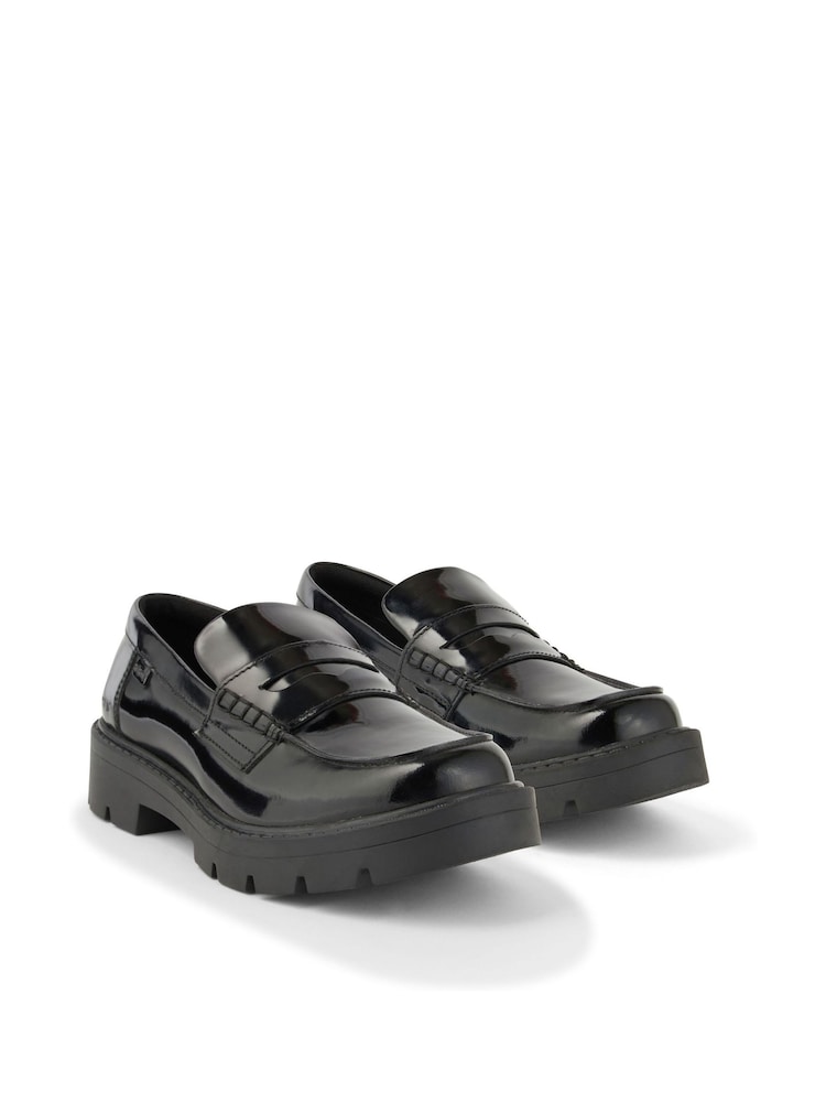 Kickers Black Womens Kori Leather Loafers - Image 2 of 8