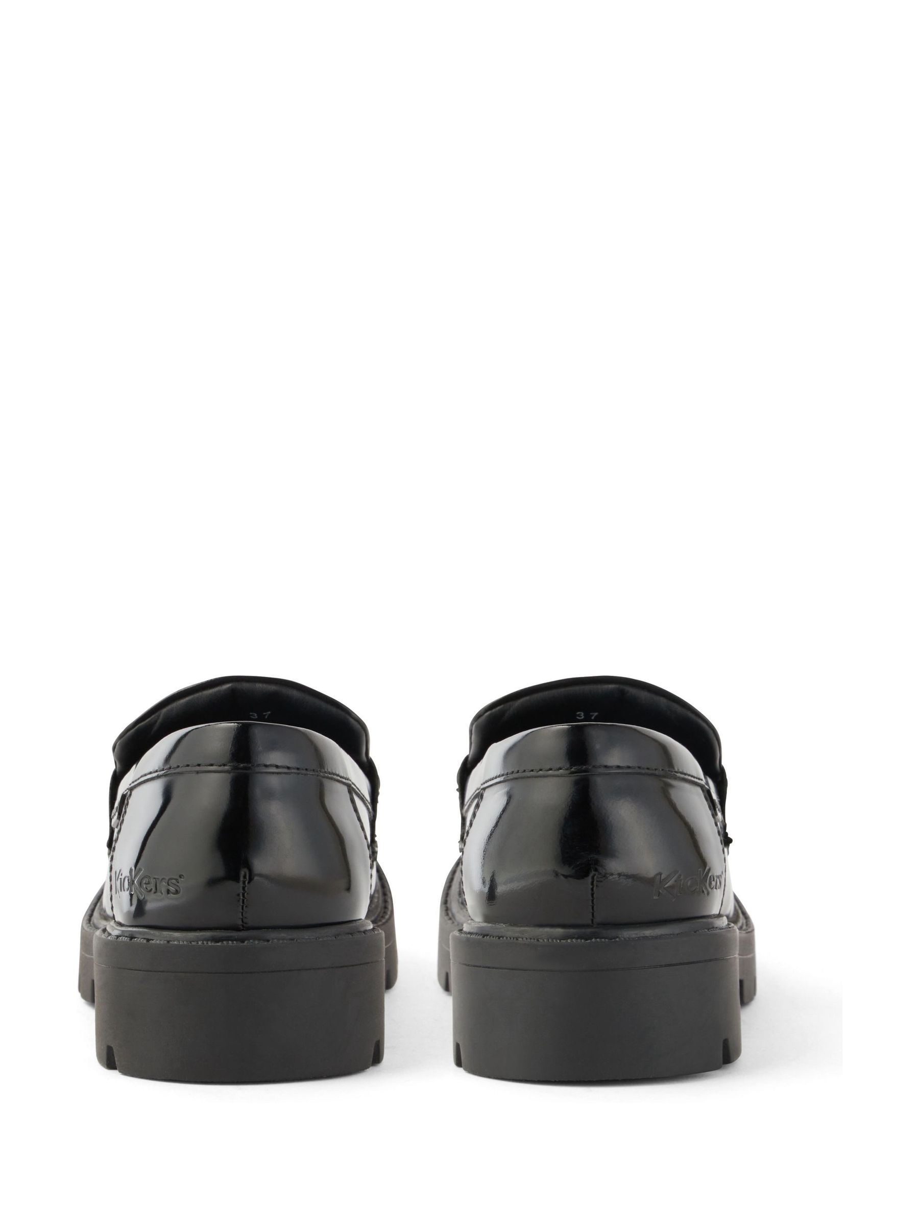 Buy Kickers Black Womens Kori Leather Loafers from Next USA